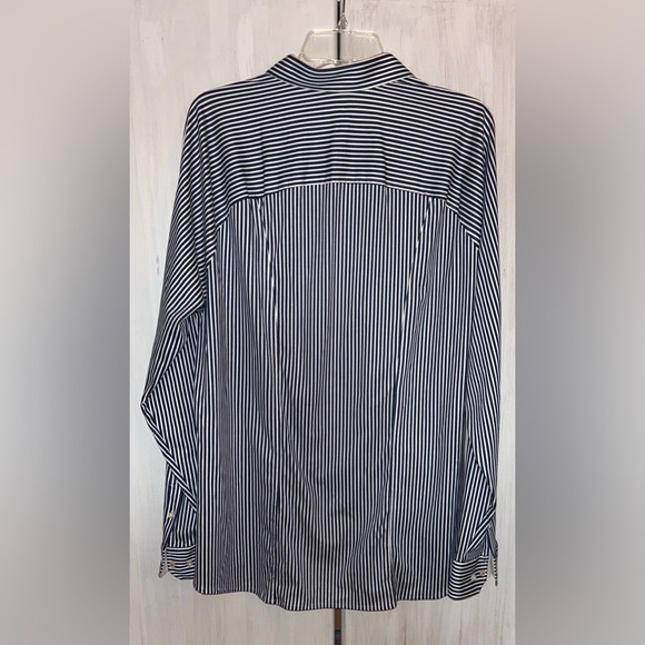 Men’s Desoto Button Down Shirt Size XL Blue/white Pinstripes 100% Cotton EUC - Picture 8 of 11